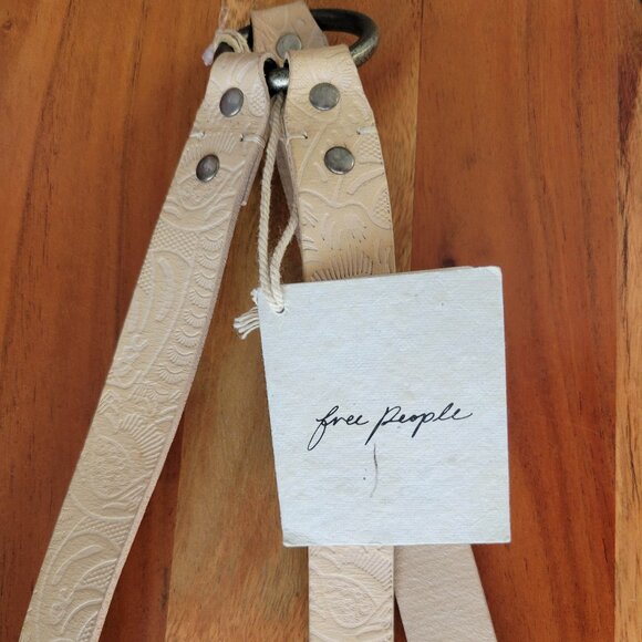 NWT Free People Size M/L Handcrafted Hold Me Up Buff Leather Suspenders main image 4